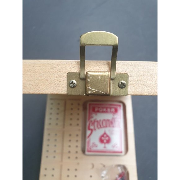 Cribbage Game Set Travel Wood Box Great American - Picture 8 of 11